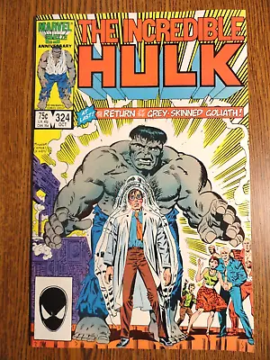 Buy Incredible Hulk #324 Milgrom Key VF+ Grey-Skin Origin 1st Print Banner Marvel • 23.90£