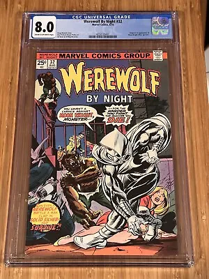 Buy 1975 Werewolf By Night #32 CGC 8.0  1st App Moon Knight Appearance Marvel Comic • 1,159.30£