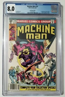 Buy Machine Man #19 Cgc 8.0. 1981 Key Issue. 1st App Jack O'lantern Jack Kirby 🔑🔥 • 47£