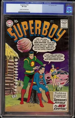 Buy Superboy # 74 CGC 8.0 CRM/OW (DC, 1959 ) Scarce In High Grade • 235.86£