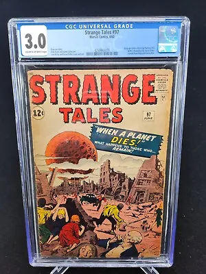 Buy Strange Tales #97 - Prototype Of Aunt May/Uncle Ben /Ditko, Kirby (CGC 3.0) 1962 • 199.19£