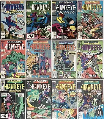 Buy Solo Avengers, Marvel 12 Comic Bundle, Hawkeye, 1987-89, Good Bagged/boarded • 24.99£