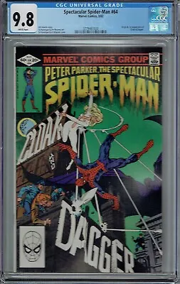 Buy Cgc 9.8 Spectacular Spider-man #64 White Pages 1st Appearance Cloak & Dagger • 851.56£