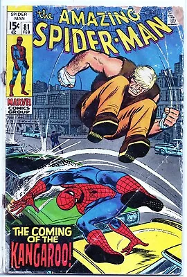 Buy Marvel Bronze Age Amazing Spiderman 81 1970 Rare VG 3.0 Comic Key Low Grade Hot • 21.99£
