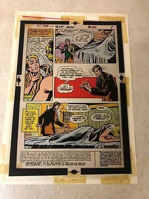 Buy The Flash #215 Page #1 Art 4 Color Acetate BARRY ALLEN 1972 DC WHERE IS SUIT • 96.41£