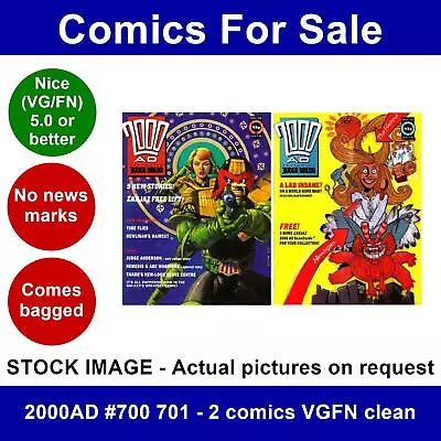 Buy 2000AD #700 701 - 2 Comics VGFN Clean • 4.99£