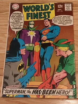 Buy World's Finest 178:Superman, Batman, Green Arrow. Neal Adams 1968 DC Comics • 9.61£