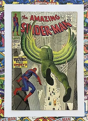 Buy AMAZING SPIDER-MAN #48 - MAY 1967 - 1st NEW VULTURE APPEARANCE! - VG (4.0) CENTS • 37.49£