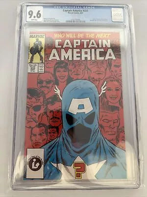 Buy Captain America #333 CGC Graded 9.6 (1987) White Pages • 51.94£