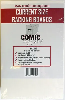 Buy 50 X COMIC CONCEPT CURRENT COMIC BACKING BOARDS • 11.99£