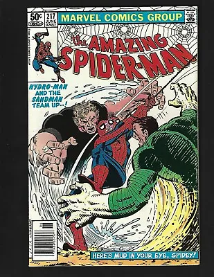 Buy Amazing Spider-Man #217 (Newsstand) FN+ Romita 2nd Hydro-Man Teams Up W/Sandman • 7.99£