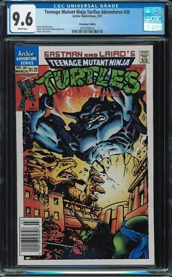 Buy Teenage Mutant Ninja Turtles #30 Newsstand CGC 9.6 1992 TMNT Archie Series • 98.15£