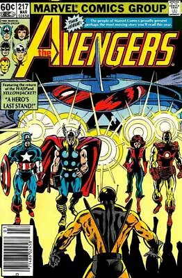 Buy Avengers, The #217 (Newsstand) VG; Marvel | Low Grade - Jim Shooter - Yellowjack • 2.96£