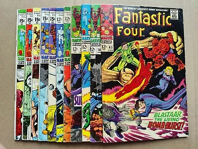 Buy Lot Of 10 Fantastic Four 63 70 71 76 85 87 93 95 97 98 101 1967 All Jack Kirby  • 142.16£