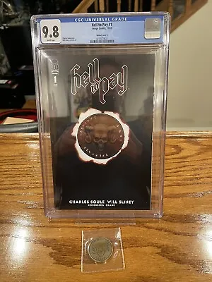 Buy 🔥Hell To Pay #1 1:100 W/ Coin - Sliney Foil Variant - CGC 9.8 - Coin LTD To 666 • 320.24£