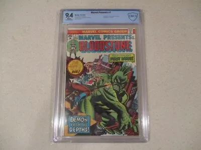 Buy Marvel Presents #1 Cbcs 9.4 White Pages 1st Appearance Bloodstone 1975 • 54.97£