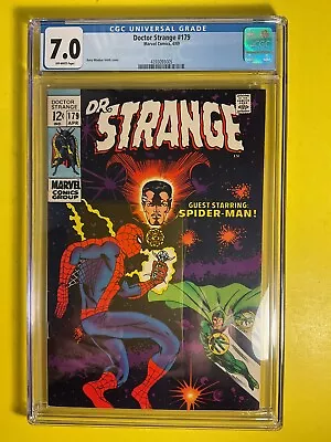 Buy Doctor Strange #179 CGC 7.0 Spider-Man Appearance Marvel 1969. • 95.31£