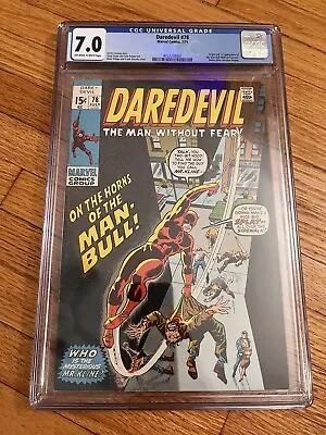 Buy Daredevil #78 CGC 7.0 (1971) First Appearance Of The Man-Bull • 108.58£