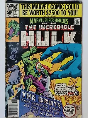 Buy Marvel Super-Heroes #91 - Incredible Hulk #140 Reprint - Jarella Appearance! • 4.73£