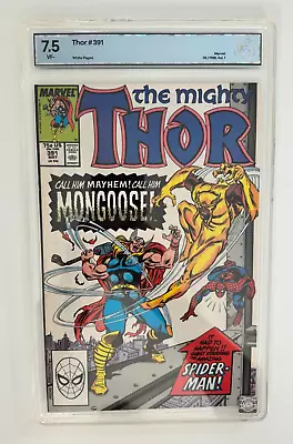 Buy Marvel Thor #391 Graded US KEY Comic Book 7.5 UGS CGC CBCS • 30.04£