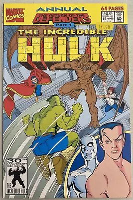 Buy The Incredible Hulk Annual. # 18. 1st Series-1992. 64 Pages. Marvel. Fn/vfn 7.0. • 3.89£