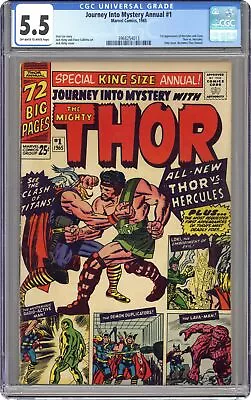 Buy Thor Journey Into Mystery #1 CGC 5.5 1965 3968254013 1st App. Hercules • 486.22£