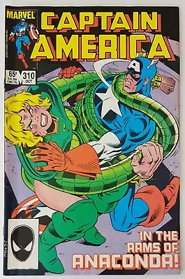 Buy Captain America #310, Marvel Comics 1985, 1st App The Serpent Society, Minor Key • 8.99£