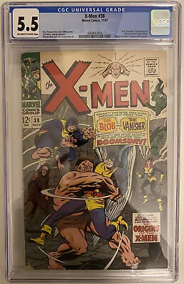 Buy Marvel Comics X-Men #38 CGC 5.5 1967 X-Men Origin Story Silver Age Uncanny • 149.99£