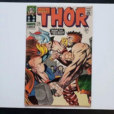 Buy Mighty Thor #126 Vol. 1 (1966) 1966 Marvel Comics First Issue As Thor Comic! • 199.08£