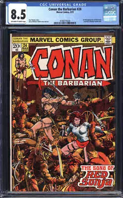 Buy Conan The Barbarian #24 Cgc 8.5 Ow/wh Pages // 1st Full Appearance Of Red Sonja • 181.77£