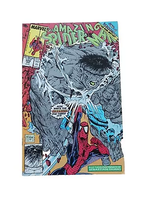 Buy AMAZING SPIDER-MAN #328 Vs Grey Hulk Todd McFarlane Newsstand Marvel 1990. • 15.95£