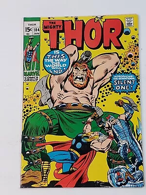 Buy The Mighty Thor 184 1st Appearance Of The Silent One Bronze Age 1971 • 21.71£
