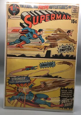 Buy SUPERMAN #235 Neal Adams & Dick Giordano Cover, Curt Swan Art, DC 1971 • 3.96£