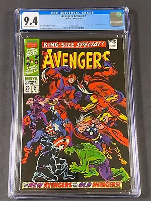 Buy Avengers Annual #2 1968 CGC 9.4 4144056025 John Buscema 1stApp Scarlet Centurion • 1,004.38£