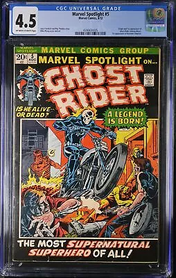 Buy Marvel Spotlight #5 CGC VG+ 4.5 1st Appearance Ghost Rider! Ploog Cover • 766.10£