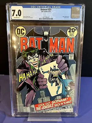 Buy Batman #251 (CGC 7.0) Off White Pages/Classic Neal Adams Cover & Art • 559.04£