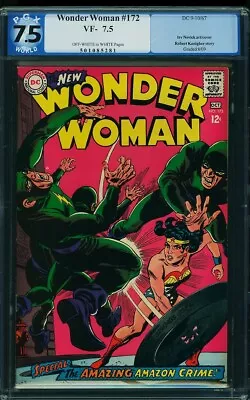 Buy Wonder Woman #172 PGX Not CGC 7.5 Off-White To White Pages 1967 VF • 45.85£