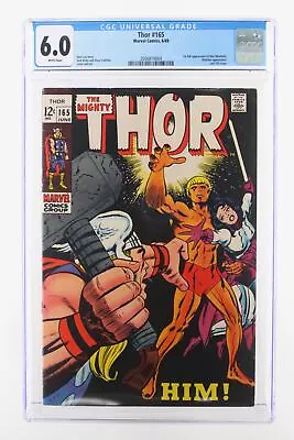 Buy Thor #165 - Marvel Comics 1969 CGC 6.0 1st Full Appearance Of Him (Warlock). Wat • 109.89£