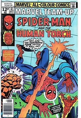 Buy Marvel Team Up Spiderman 61 Human Torch Rare FN 6.0 Comic 1977 Bronze Age Hot • 5.99£