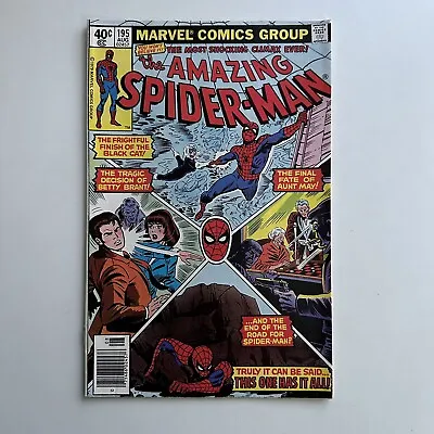 Buy Marvel Comics Amazing Spider-Man #195 VF/NM 2nd App. & Origin Black Cat 1979 • 20.10£