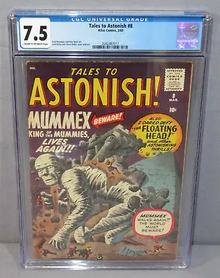 Buy TALES TO ASTONISH #8 (Mummex King Of Mummies) CGC 7.5 VF- Atlas Comics 1960 • 627.52£