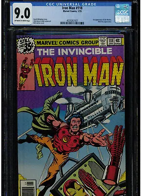 Buy Iron Man #118 Cgc 9.0 Owtw Pages 1979 1st Appearance Of Jim Rhodes Bob Layton • 92.29£