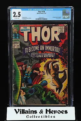 Buy THOR #136 ~ CGC 2.5 ~ 1st App Of Adult Lady Sif ~ Stan Lee Story ~ Marvel (1967) • 47.43£