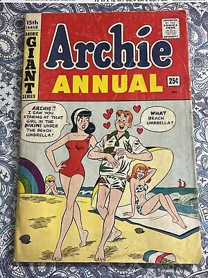 Buy Archie Giant Series Annual #15 Beach Swimsuit Betty & Veronica Decarlo 1964 • 10.18£