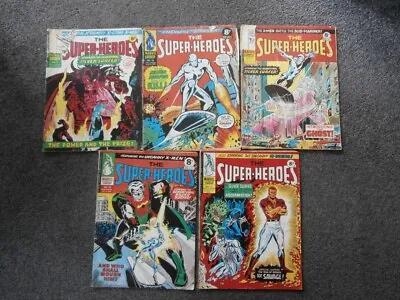 Buy Super Heroes.  British Marvel Comics. Issue No,s 5, 11, 15, 18 & 25. • 1.50£