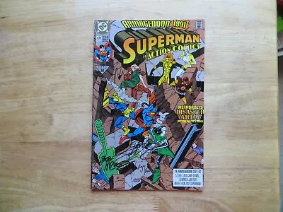 Buy 1991 Action Superman # 670 Signed 3x Dan Jurgens, Bob Mcleod & Roger Stern, Poa • 23.64£