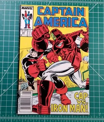 Buy Captain America #341 (1988) VF- Newsstand 1st App Lemar Hoskins Battlestar • 15.98£