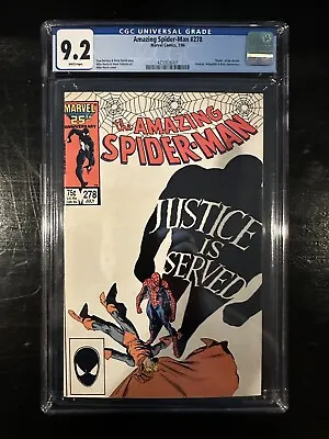 Buy Amazing Spider-Man #278 CGC 9.2 (Marvel 1986)  WP!  Death Of The Wraith! • 35.98£