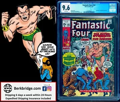 Buy FANTASTIC FOUR 102 CGC 9.6 WHITE PAGES 9/70 💎 RARE 2nd HIGHEST AFTER 8 CGC 9.8 • 397.22£