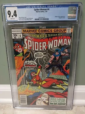 Buy Spider-Woman #4 CGC 9.4 1978  Marvel Comics  Brother Grimm App, Hangman Cameo • 51.25£